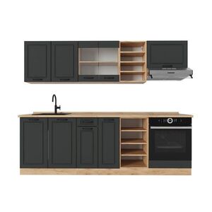 Vicco KUCHYNSKÝ KÚT R-Line Antracitový vidiecky dom/zlatý dub 240 cm , AP Oak vyobraziť