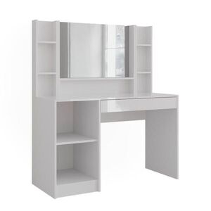Vicco TOALETNÝ STOLÍK Sherry, biely/Biely vysoký lesk, 119.8 cm so zrkadlom vyobraziť
