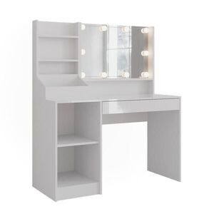 Vicco TOALETNÝ STOLÍK Sherry, biely/Biely vysoký lesk, 119.8 cm so zrkadlom vyobraziť
