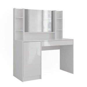 Vicco TOALETNÝ STOLÍK Sherry, biely/Biely vysoký lesk, 119.8 cm so zrkadlom vyobraziť
