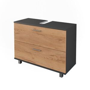Vicco SKRINKA pod umývadlo dub/antracit 80.2 x 60.8 cm s 2 zásuvkami vyobraziť