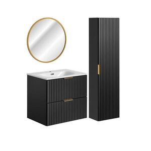 Petits-meubles KÚPEĽŇOVÝ NÁBYTOK 60.2cm Adriel 2-dielna súprava Matná čierna vyobraziť