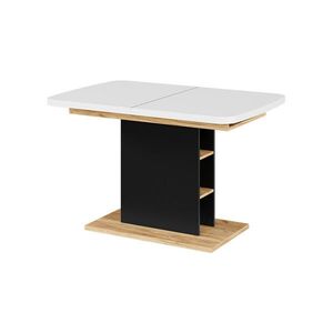 Vicco JEDÁLENSKÝ STÔL Fenaro, biely/Dub Goldkraft, 120-160 x 80 cm s otvorenými priehradkami vyobraziť