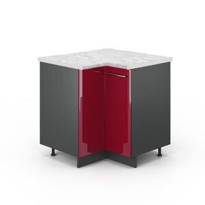 Vicco ROHOVÁ SPODNÁ SKRINKA Fame-Line Bordeaux vysoký lesk 80.5 cm , AP Marble vyobraziť