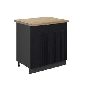 Vicco SPODNÁ SKRINKA POD DREZ Fame-Line Čierny pruhovaný 80 cm , AP Oak vyobraziť
