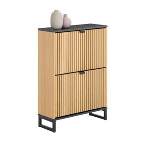SoBuy MOBILNÁ skriňa na topánky s 2 dverami 60x24x88cm Severský vyobraziť