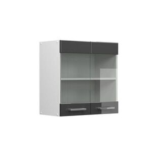 Vicco KUCHYNSKÁ SKLENENÁ SKRINKA R-Line Antracit vysoký lesk 60 cm vyobraziť
