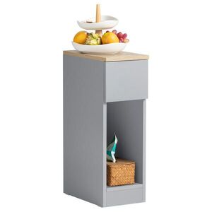 SoBuy NOČNÝ stolík s jednou zásuvkou Šedá 35x20x60cm Minimalistický vyobraziť