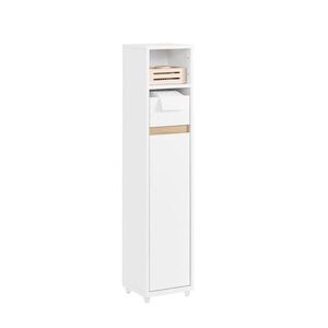 SoBuy MOBILNÉ bagno basso s jednou zásuvkou Biela 20x20x96cm Minimalistický vyobraziť