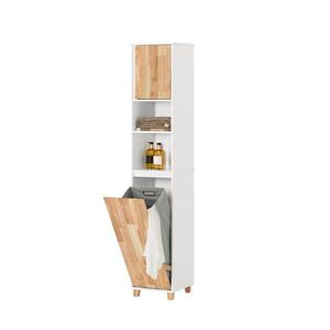SoBuy MOBILE ALTO BAGNO s dvoma dverami Biela 32x31x170cm Severský vyobraziť