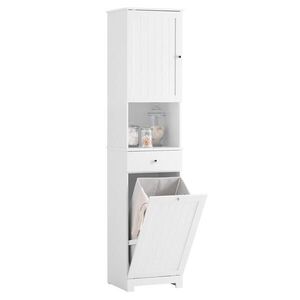 SoBuy MOBILNÝ alto bagno so zásuvkou Biela 40x38x180cm Minimalistický vyobraziť