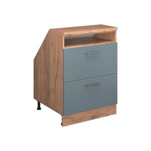 Vicco KUCHYNSKÁ SKRIŇA PRE ŠIKMÉ STRECHY R-Line Modrošedá 60 cm s 2 zásuvkami, korpus skrine hĺbka 60 cm vyobraziť