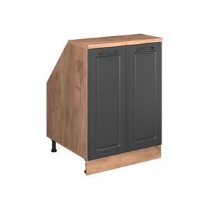 Vicco ŠIKMÁ SKRIŇA Rion Antracitový vidiecky dom 60 x 81.6 cm s 2 dverami, korpus skrine hĺbka 60 cm vyobraziť