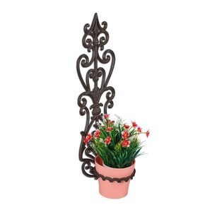 Relaxdays DRŽIAK KVIETINÁČA hnedý nástenný 54 cm vyobraziť
