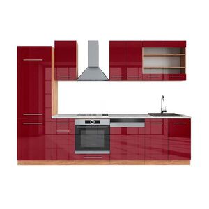 Vicco KUCHYNSKÝ KÚT Fame-Line Bordeaux vysoký lesk/dub Goldkraft 300 cm , AP Marble vyobraziť