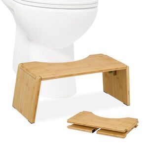 Relaxdays STUPIENOK Prírodná bambus skladací k WC vyobraziť