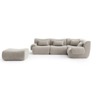 MILYsofa ROHOVÁ sedačka bouclé tkanina kamenná béžová vyobraziť