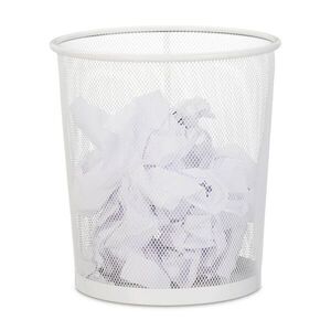 Relaxdays KÔŠ Biely na papier drôtený oceľ 12 l vyobraziť