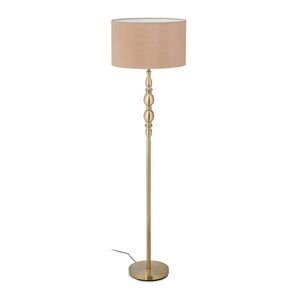 Relaxdays LAMPADÉR Béžový zlatý s textilným tienidlom E27 60 W vyobraziť