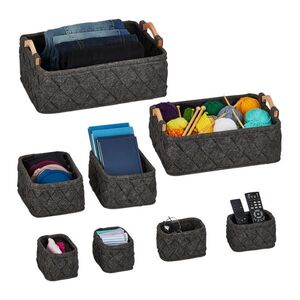 Relaxdays ORGANIZÉR tmavosivý plsť 8-dielny-set vyobraziť