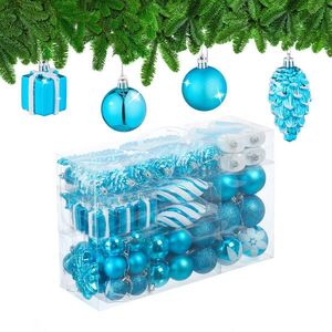 Relaxdays GULE petrolové vianočné 72-dielna sada plast vyobraziť