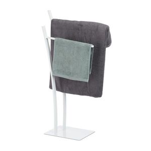 Relaxdays STOJAN biely voľne stojaci oceľový dvojramenný 88 cm vyobraziť