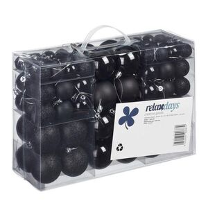 Relaxdays GULE Čierne 100-kusová sada plast vyobraziť