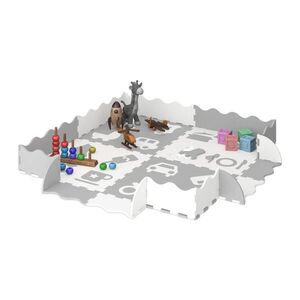 Relaxdays PODLOŽKA Sivá Biela puzzle 24-dielna 147x147 cm vyobraziť