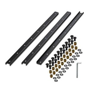 Relaxdays LIŠTA Čierna 3-dielny-Set U-profil 90 cm vyobraziť