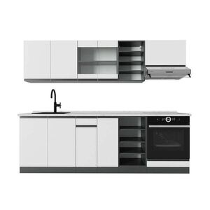 Vicco KUCHYNSKÝ KÚT R-Line Biela/antracitová 240 cm , AP Marble vyobraziť