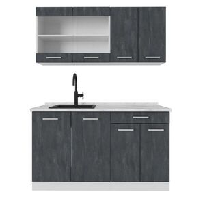 Vicco MINI KUCHYŇA R-Line Čierny betón 140 cm bez pracovnej dosky vyobraziť