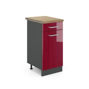 Vicco KUCHYNSKÁ SPODNÁ SKRINKA R-Line Červený vysoký lesk 40 cm , AP Oak vyobraziť