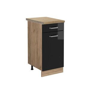 Vicco KUCHYNSKÁ SPODNÁ SKRINKA R-Line Čierny vysoký lesk 40 cm , AP Oak vyobraziť