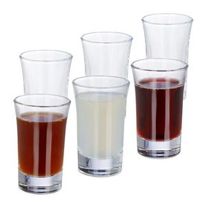 Relaxdays POHÁRIKY Priehľadné 6-dielny-set 4 cl vyobraziť