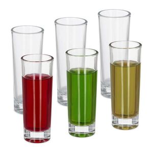 Relaxdays PANÁKY Transparentné 6ks-Set sklo 6 cl vyobraziť