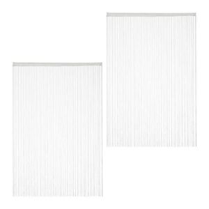 Relaxdays ZÁVES Biela 2-dielna-sada Polyester 145x245 cm vyobraziť