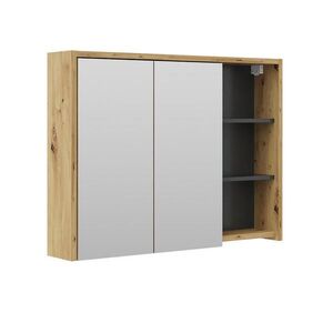 Vicco KÚPEĽŇOVÁ ZRKADLOVÁ SKRINKA Viola Dub/antracit 100 x 75 cm vyobraziť