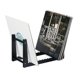 Relaxdays STOJAN Čierny bambus na vinylové platne pre 50 LP vyobraziť