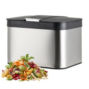Relaxdays KOMPOSTÉR Strieborný Čierny Nerez 4, 5 L vyobraziť