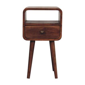 Artisan Furniture NOČNÝ stolík s povrchovou úpravou Honey Caramel, 1 zásuvka, 1 otvorená polica, hnedý vyobraziť