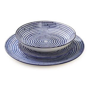 Mondex SADA riadu Stripes modrá 18dielna 27/19/20cm porcelán vyobraziť