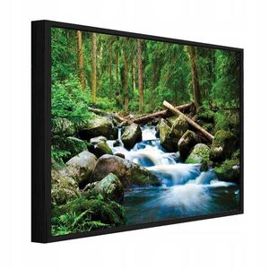 Wallarena ZARÁMOVANÉ obrazy les rieka zelená 120x80 cm vyobraziť