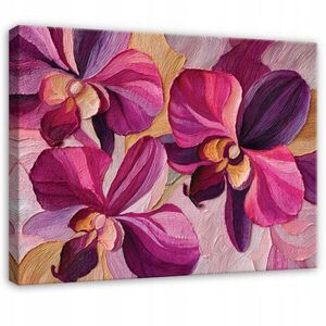 Wallarena OBRAZ na plátne s abstraktnými kvetmi v ružovej farbe 60x40 cm vyobraziť