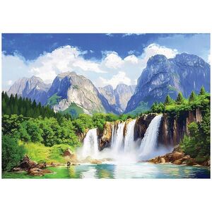 Wallarena 3D efekt fototapety vodopád hory príroda tapeta obývačka 200x140 vyobraziť