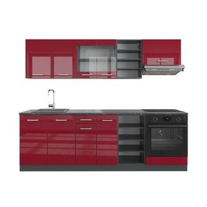 Vicco KUCHYNSKÝ KÚT R-Line Vysoko lesklá červená/antracitová 240 cm bez pracovnej dosky vyobraziť