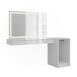 Vicco TOALETNÝ STOLÍK Sherry, biely, 160.2 cm s LED zrkadlom a modulom so šatníkovou tyčou vyobraziť