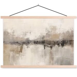 MuchoWow PLAGÁT S MAGNETICKÝMI LIŠTAMI Moderné umenie - Abstraktné - Béžové 60x40 cm vyobraziť