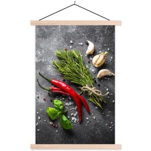 MuchoWow PLAGÁT S MAGNETICKÝMI LIŠTAMI Korenie - bylinky - korenie - betón 60x90 cm vyobraziť