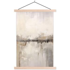 MuchoWow PLAGÁT S MAGNETICKÝMI LIŠTAMI Moderné umenie - Abstraktné - Béžové 60x90 cm vyobraziť