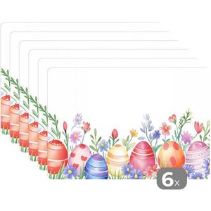 MuchoWow SADA 6 PRESTIERANÍ Kvetinová záhrada - Farebné - Vajíčka 45x30 cm vyobraziť